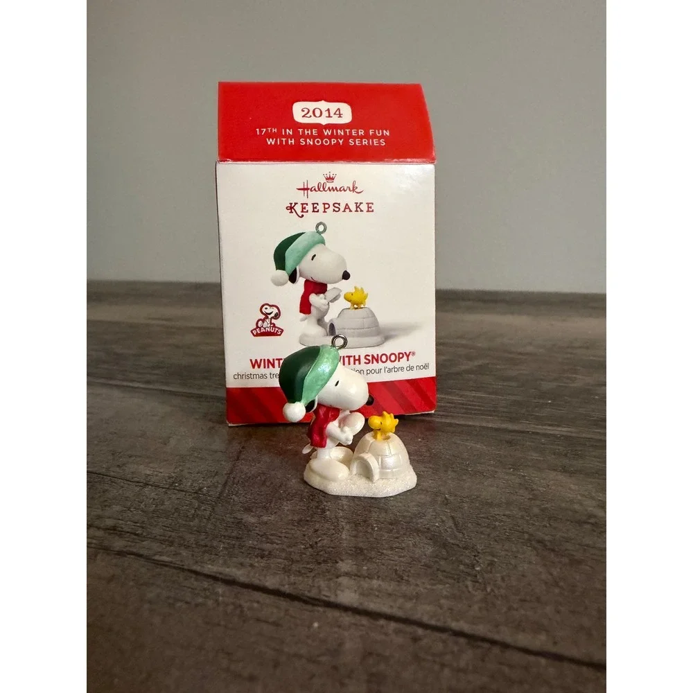 Hallmark Keepsake 2014 Snoopy Woodstock Winter Fun Series 17 Peanuts Ornament